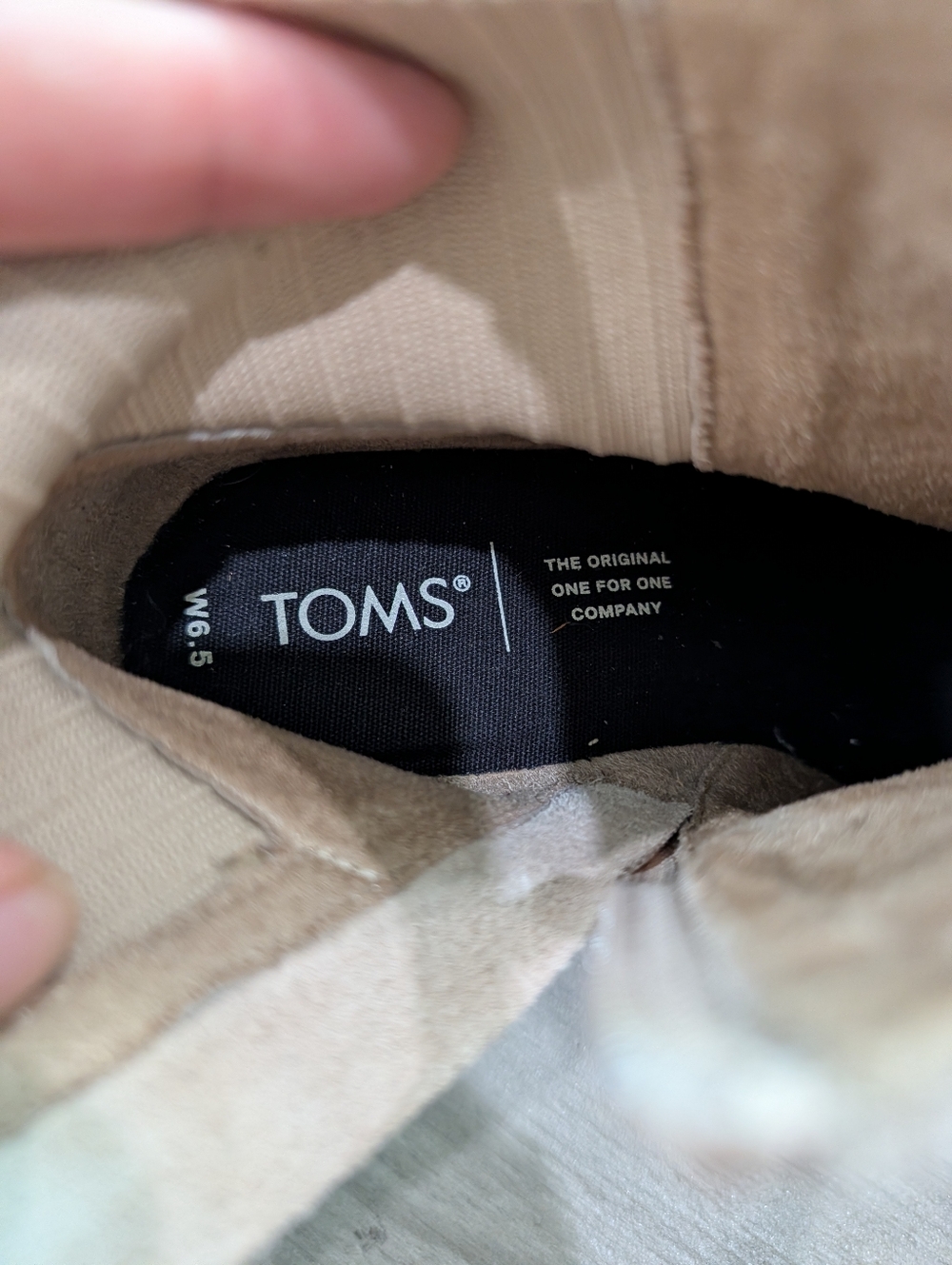 Toms Taupe Wedge Ankle Bootie Size 6.5 - Picture 6 of 7